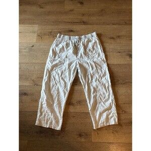 Hurley Womens Blue Straight Leg Pull On Cropped Pants Size XL w/ Drawstring